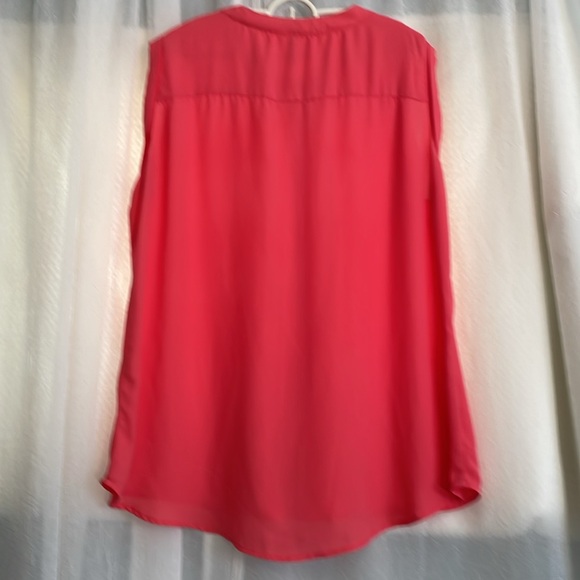 Amanda green coral button up short sleeve blouse size XL! - Picture 2 of 5